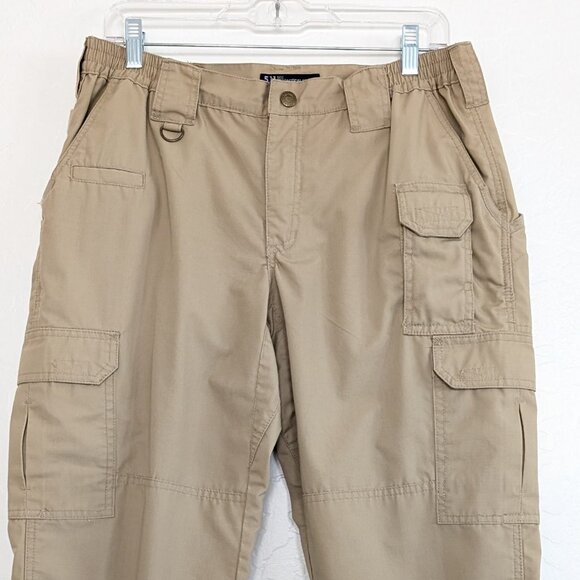 511 TACTICAL Pants Women's 12 Taclite Beige Outdoor Zip Button Pockets Casual - Picture 2 of 14